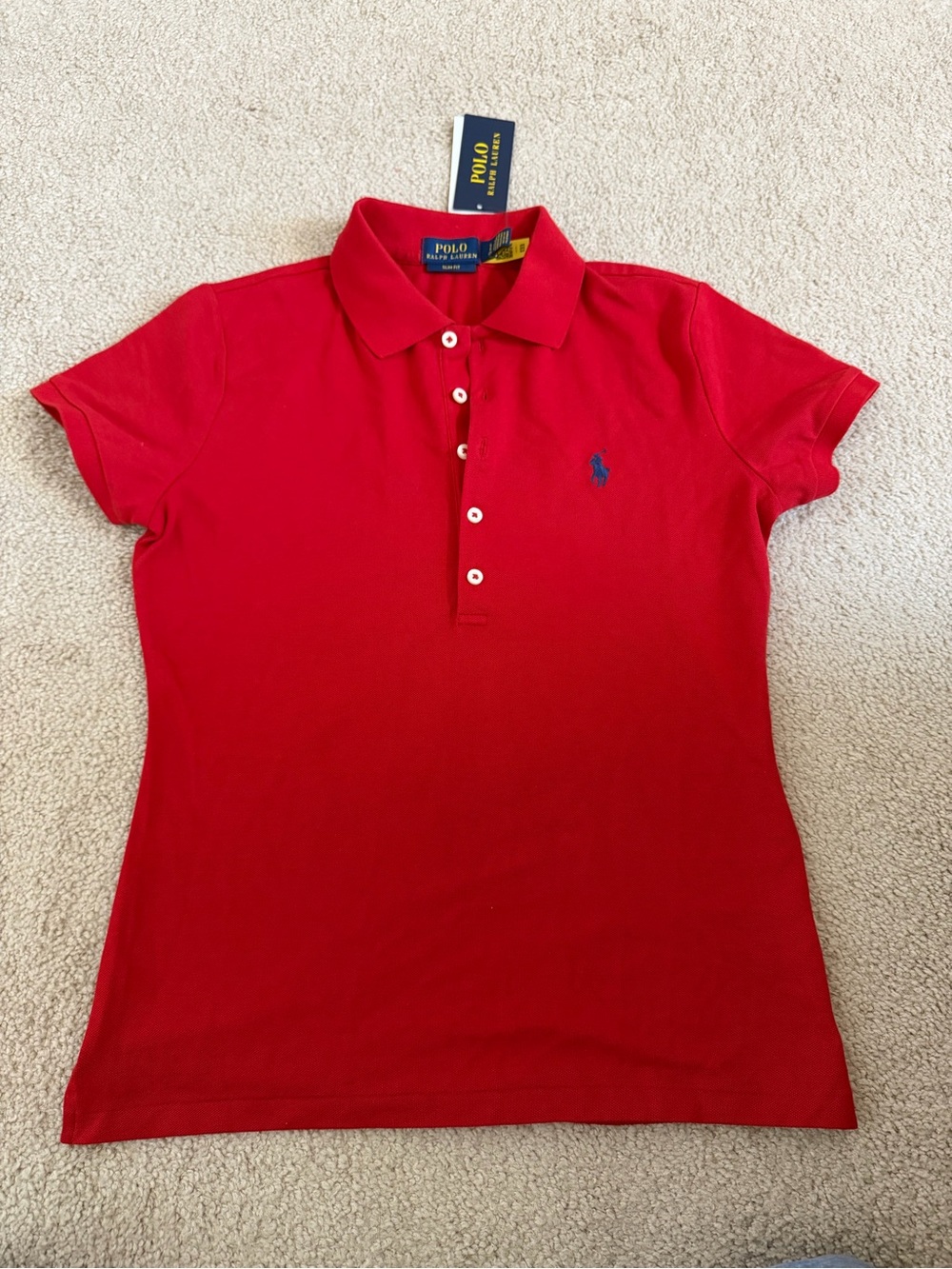 Polo by Ralph Lauren Red Polo Shirt with Blue Pony